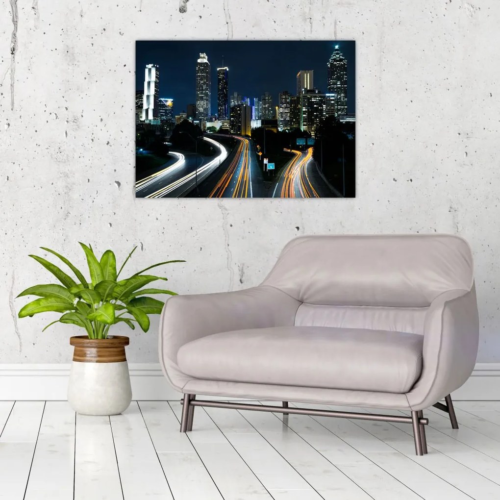 Tabloul metropolei nocturne (70x50 cm)