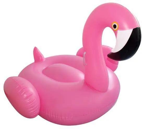Saltea Gonflabila pentru Piscina model Flamingo, cu manere, 141x135cm, roz