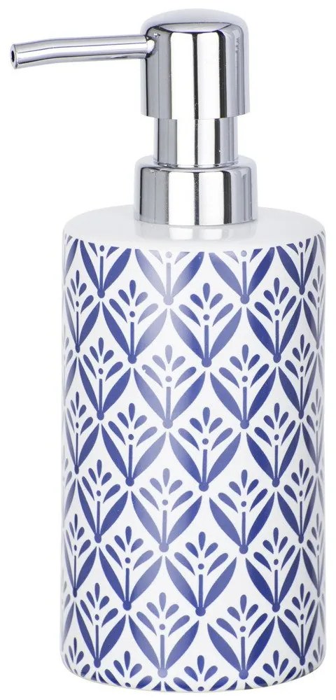 Dispenser de săpun de baie, recipient cu pompă și model decorativ - 360 ml, WENKO