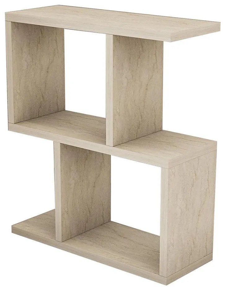 Masă laterală CROS, decor marmură, bej