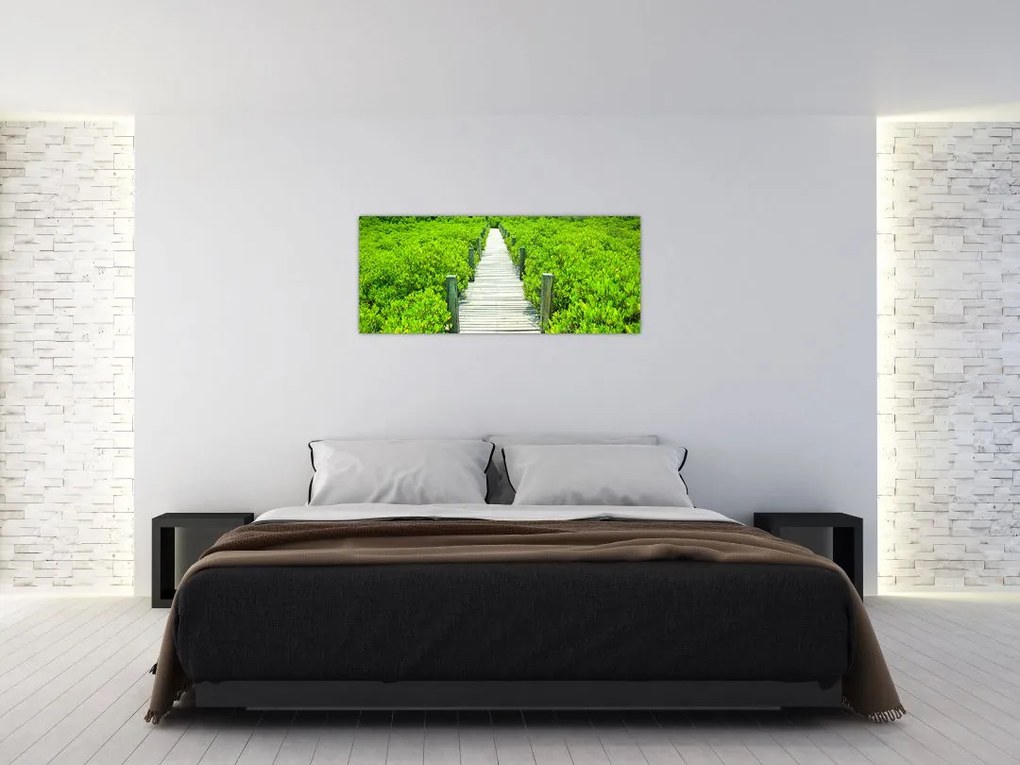 Tablou - poteca din lemn (120x50 cm)