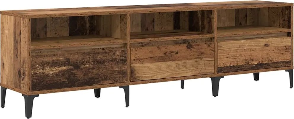 vidaXL Cabinet TV Lemn Vechi 150 x 30 x 45 cm Lemn Ingineresc și Fier
