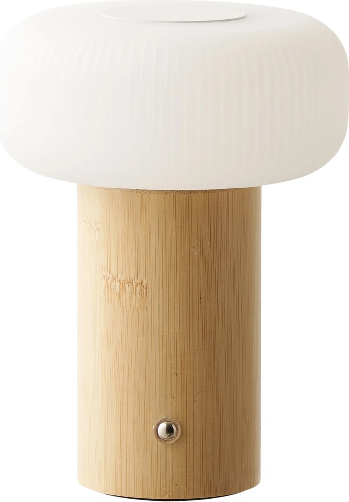 Lampă de masă Stafford, reîncărcabilă, naturală/albă - House Nordic