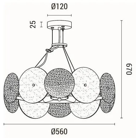 Lustră pe cablu 6xE14/40W/230V