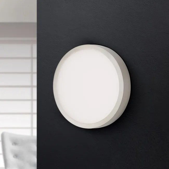 Aplica LED de perete sau tavan, Bully 14cm satin chrome