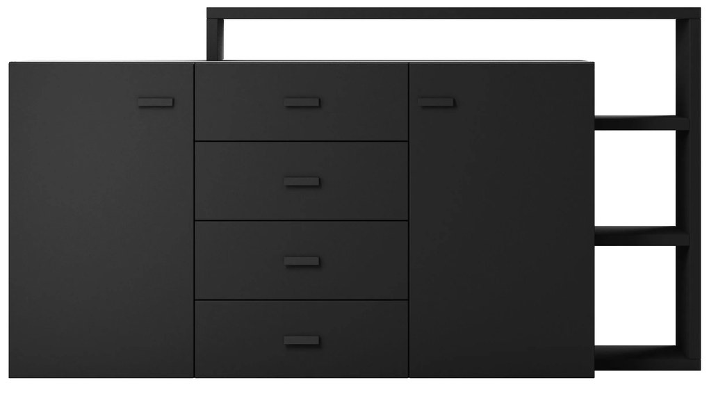 Comodă Bilsby Typ 27 (negru + negru mat). 1030553