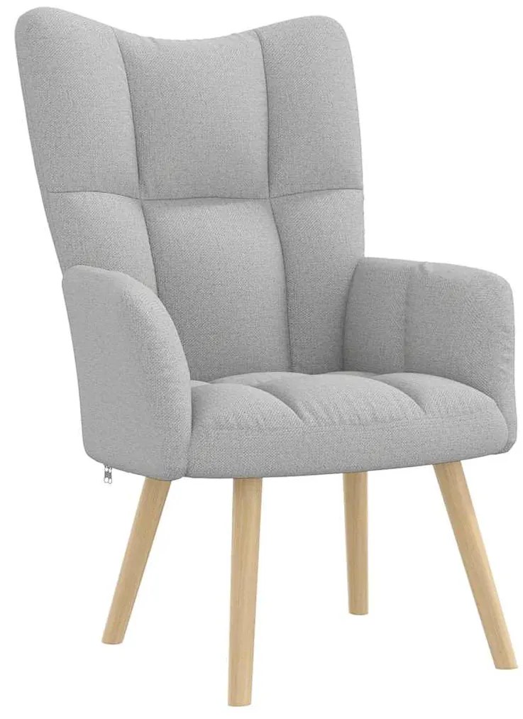 vidaXL Scaun de relaxare Cloud Grey Fabric