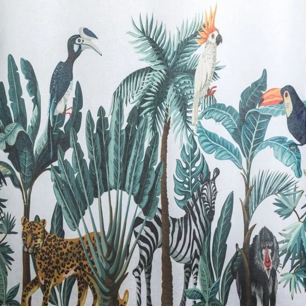 Perdele albe cu motiv animal 140 x 250 cm