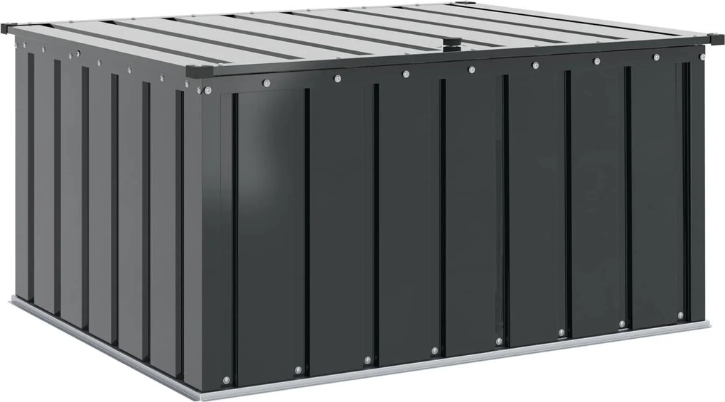 vidaXL Cutie de depozitare pentru grădină Negru 101 x 82 x 50 cm Oțel