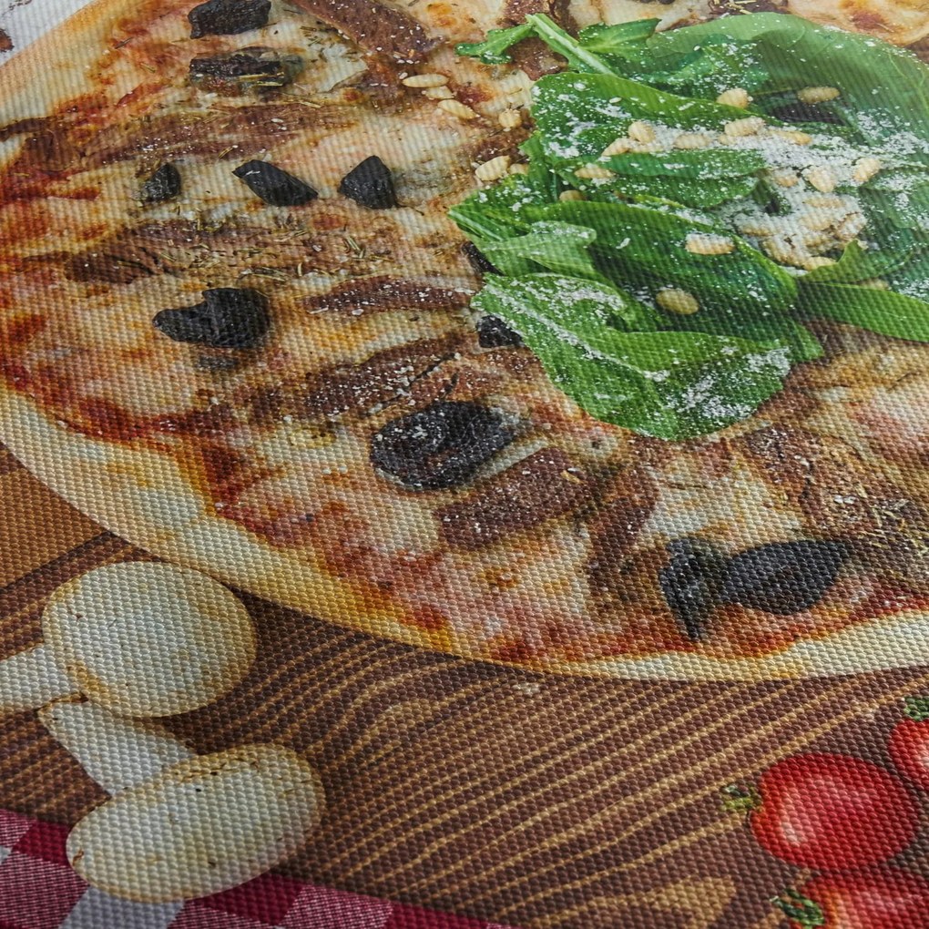 Tablou cu pizza (cu ceas) (90x30 cm)