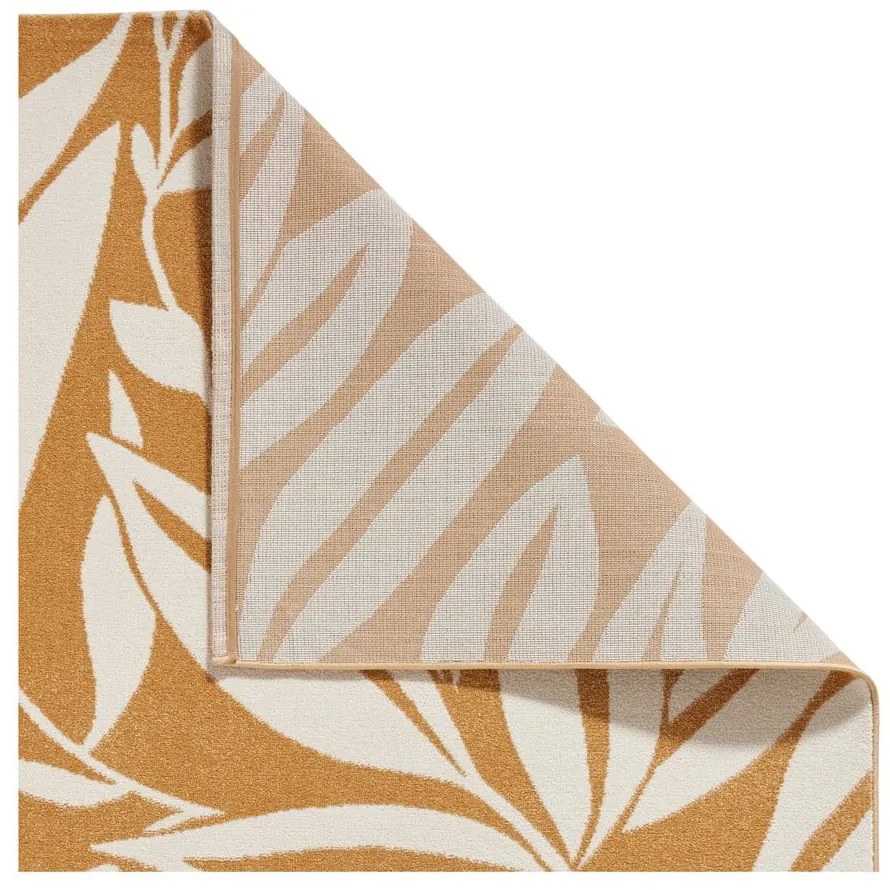 Covor galben ocru 80x150 cm Sorral Leaves – Catherine Lansfield