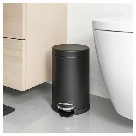 Coș de gunoi rotund Simplehuman cu pedală 4,5 l, negru