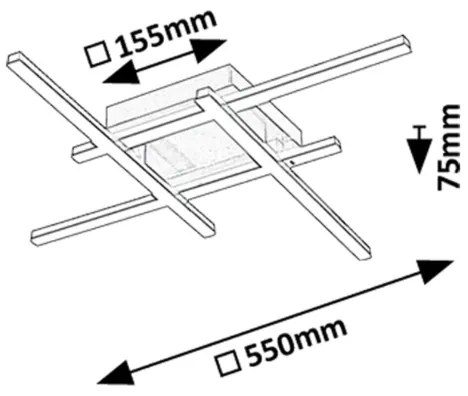 Rabalux 71398 - Plafonieră LED DEMIR, 24W, 230V, 4000K
