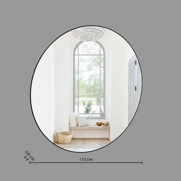 Oglindă de perete Atmosphera ALICE d. 110 cm negru