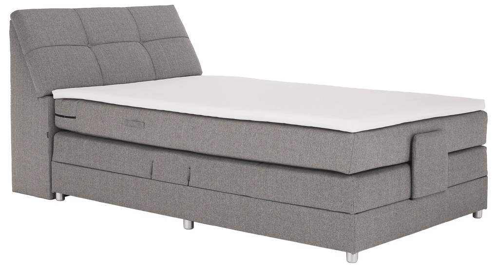 Pat electric reglabil, cu arcuri, gri, 120x200, GERONA NEW