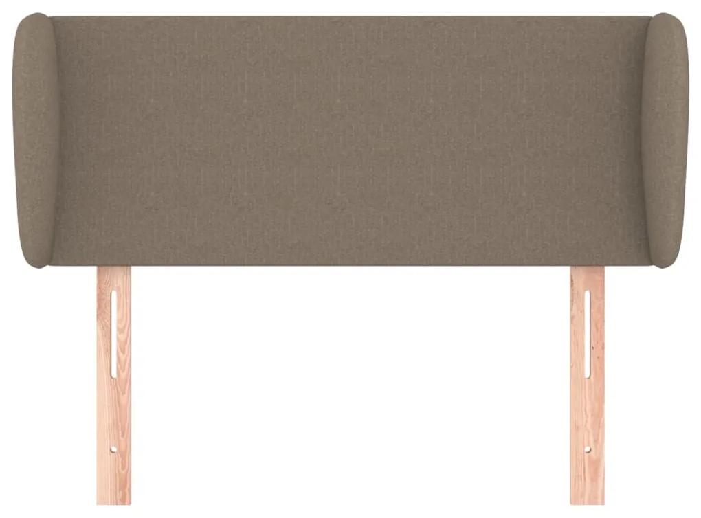 Tablie de pat cu aripioare gri taupe 93x23x78 88 cm textil 1, Gri taupe, 93 x 23 x 78 88 cm