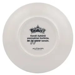 Set veselă 4 piese din porțelan, negru/alb