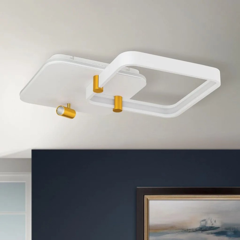 Plafoniera LED moderna GRACE alb/auriu