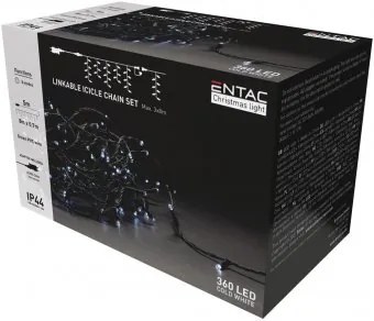 GhirlandÄƒ exterior 360 LED alb rece 4m interconectabila IP44 Entac