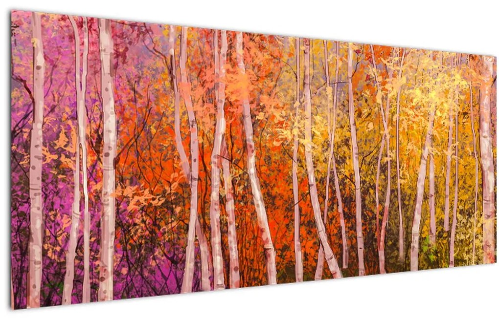 Tablou - Pădurea colorată (120x50 cm)
