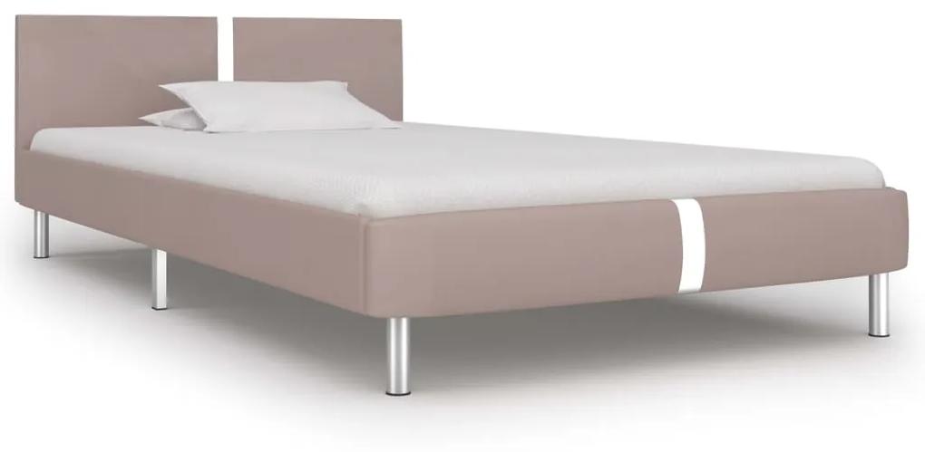 Cadru de pat, cappuccino, 90 x 200 cm, piele ecologica Cappuccino, 90 x 200 cm