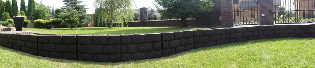 Palisadă - bordură de grădină, maro, 2,2 m
