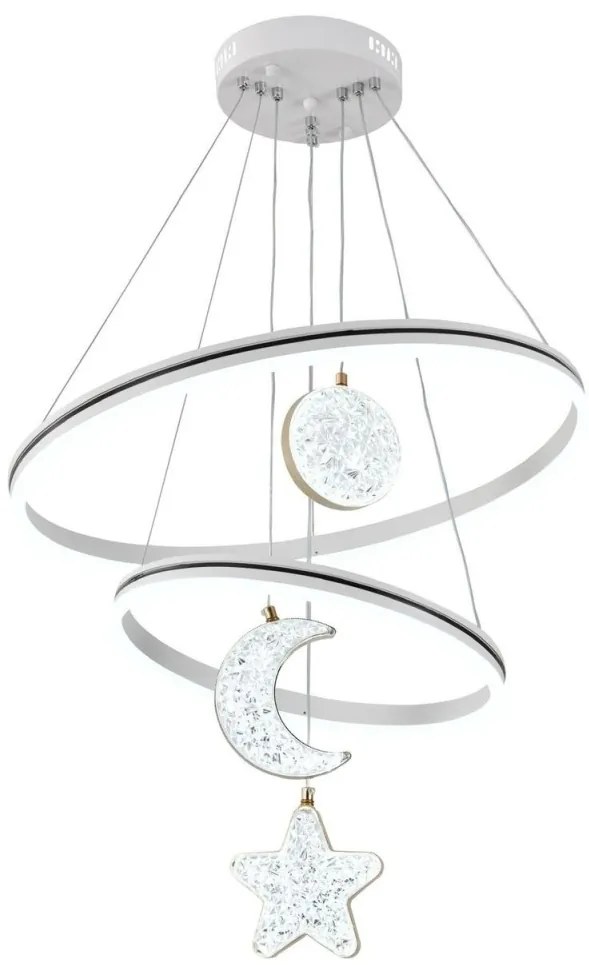 Lustra LED G4007 + RGB – 160W, Design Modern, cu Telecomandă și Lumină Multicoloră Reglabilă