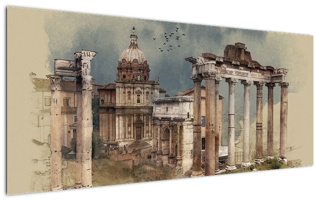 Tablou - Forumul Roman, Roma, Italia (120x50 cm)