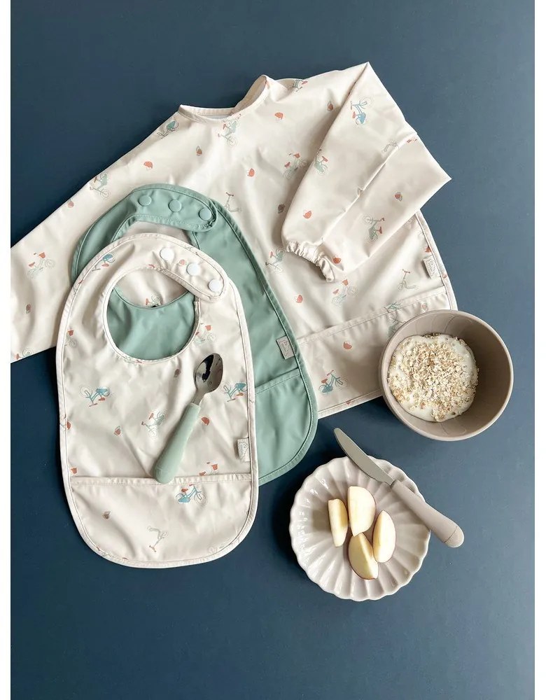 Boluri pentru copii, bej 2 buc. din silicon ø 13,5 cm Earth – Cam Cam Copenhagen