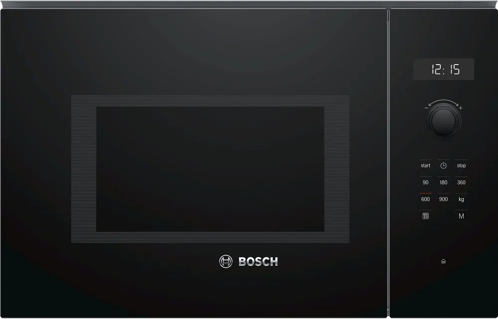 Cuptor cu microunde incorporabil Bosch BFL554MB0, 25 l, 900 W, Control digital + mecanic, Negru