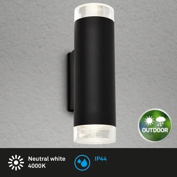 Aplică LED de exterior Brilo 2xGU10/4,7W/230V IP44 4000K negru