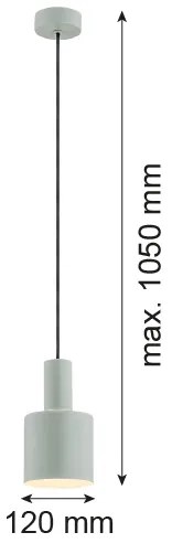 Lustră pe cablu SINES 1xE27/15W/230V d. 12 cm verde Argon 4217