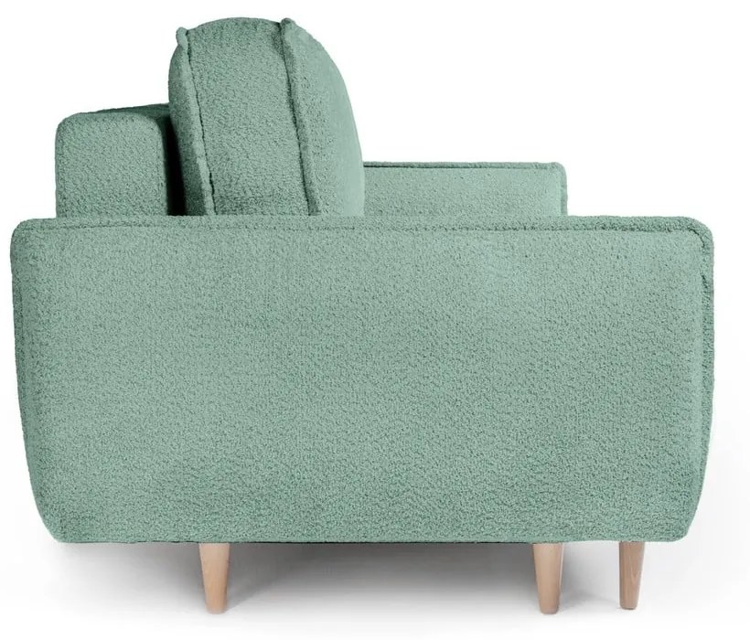 Canapea verde extensibilă cu tapițerie din stofă bouclé 215 cm Patti – Bonami Selection