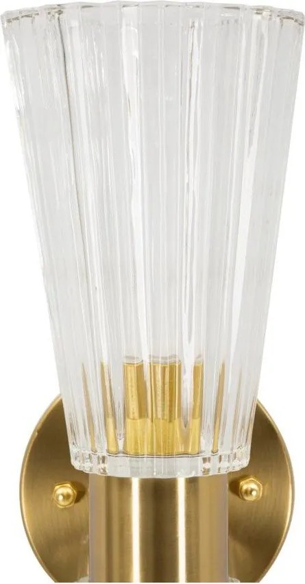 Aplică de perete aurie din sticlă Prague – Mauro Ferretti