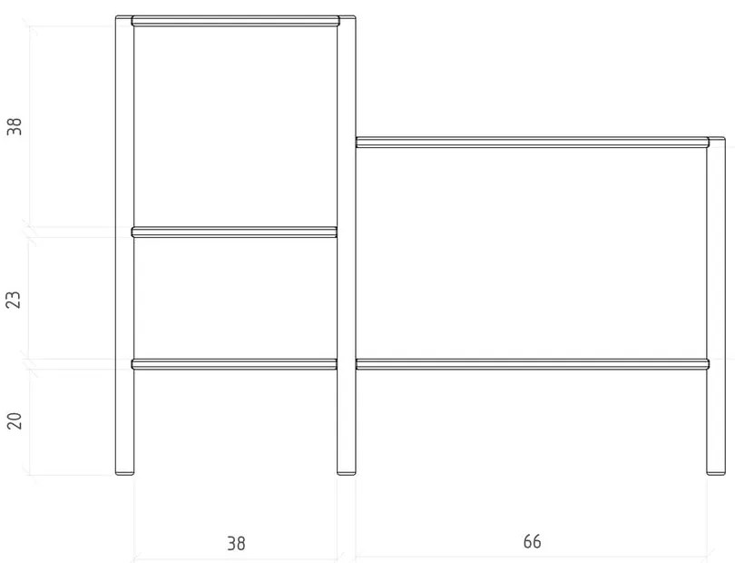 Bibliotecă din lemn de stejar 115x86 cm Pola – The Beds