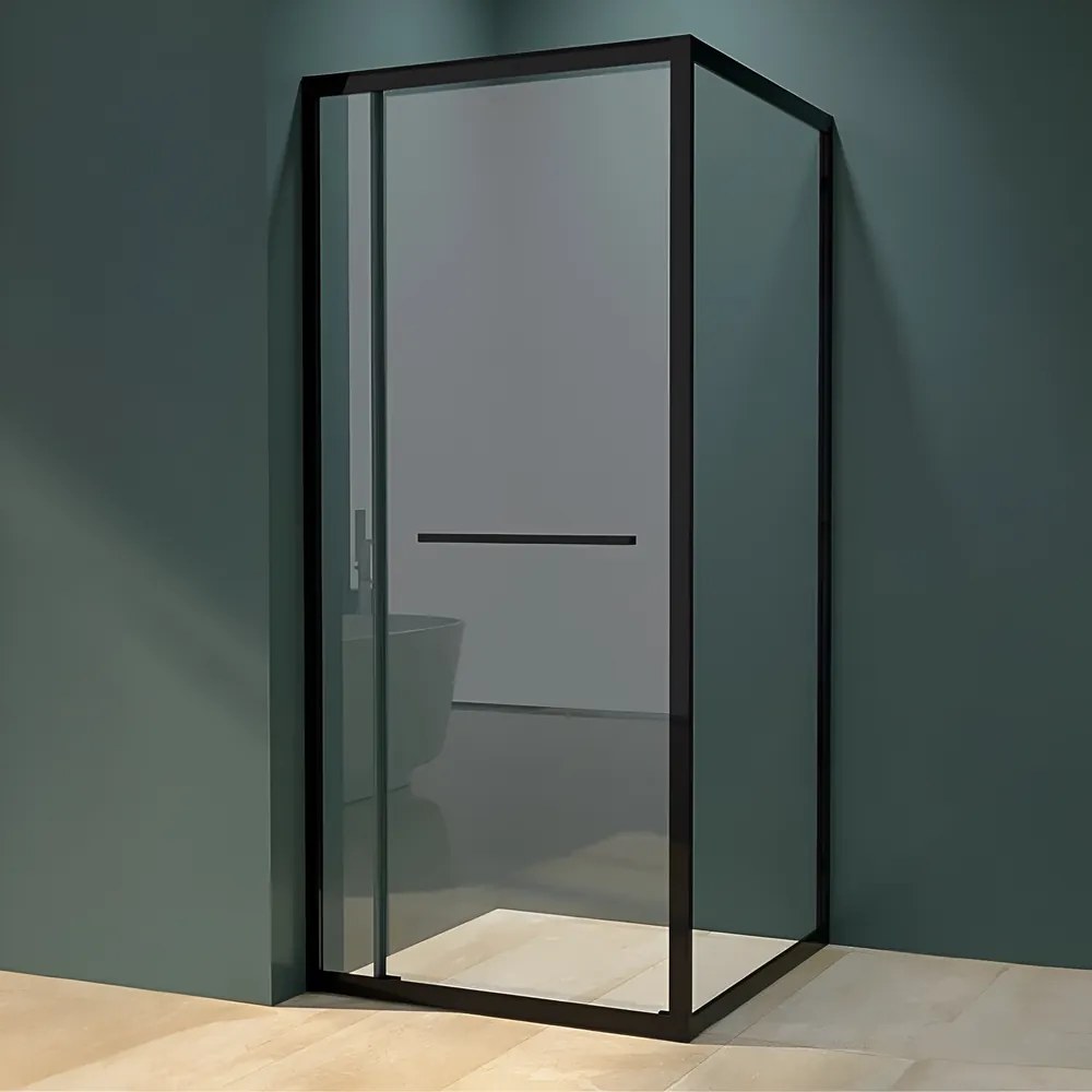 Firenze Cabină de duș Black 6mm 90cm