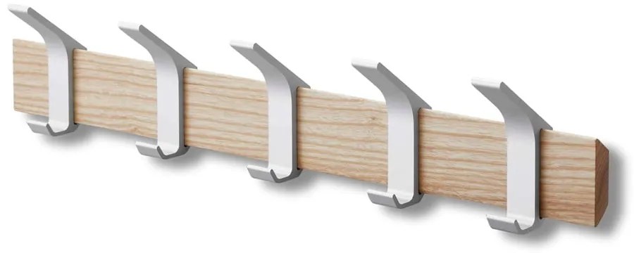 Cuier de perete argintiu mat/în culoare naturală din lemn de frasin Rin – YAMAZAKI