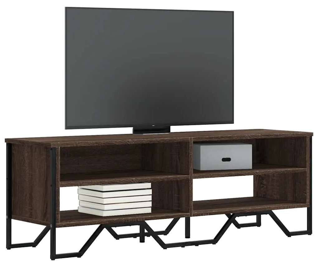 vidaXL Dulap TV, stejar maro, 122x34x41 cm, lemn prelucrat