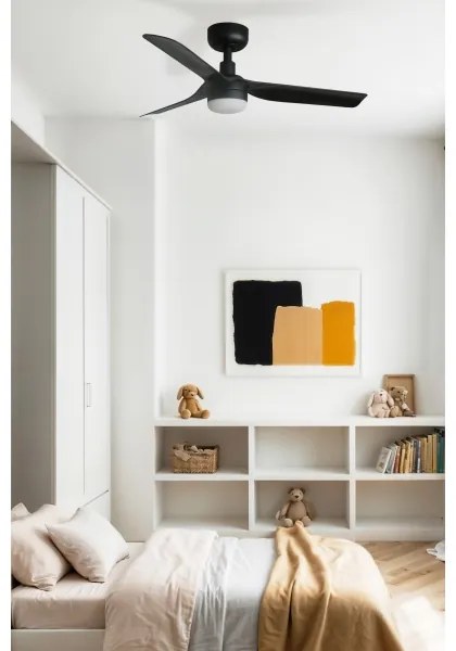 Ventilator LED dimabil FARO 33822WT-1TW MINI PUNT S LED/10W/230V negru d. 90 cm WT + telecomandă