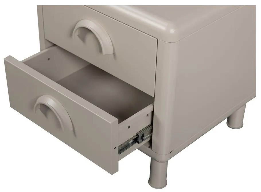 Noptieră bej din metal Rune – WOOOD