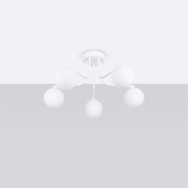 Lustră pe tijă Sollux SL.1660 ASTRAL 5xG9/8W/230V alb