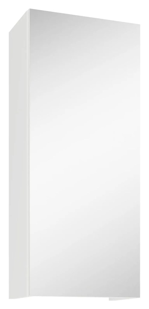 Corp Baie Zed, Suspendat, 1 Usa, cu oglinda, Alb, 30 x 22 x 72 cm