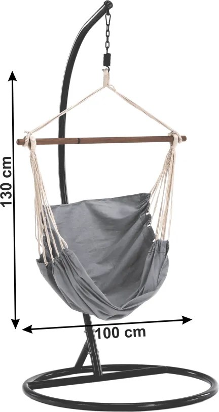 Scaun balansoar suspendabil, alb/gri, LINDO NEW