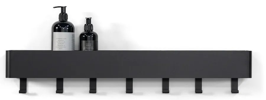 Raft pentru baie negru de montat pe perete din oțel Multi – Spinder Design