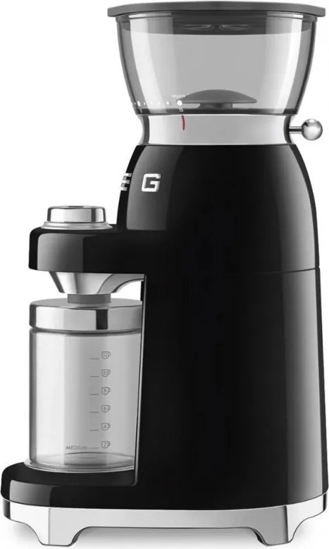 Rasnita de cafea Smeg CGF03BLEU, 150 W, 240 g, Sistem de rotire si blocare, Functie manuala, Negru