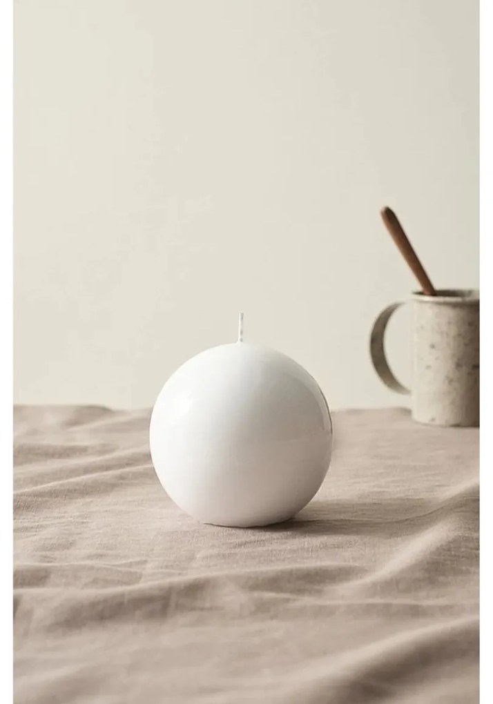 Lumanare glob CANDLE BALL VANILLA 7,5 cm alb