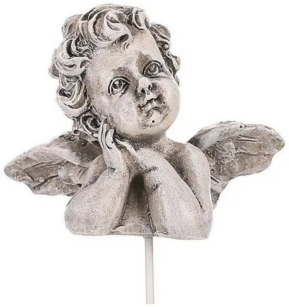 Decorație funerară Înger - decorație funerară,poliresin, gri