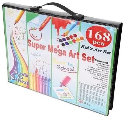 Kit de artă creativă într-o servietă practică - 168 buc - MAALEO