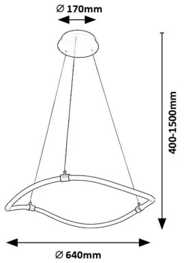 Lustră LED pe cablu Rabalux 72253 SERENA LED/34W/230V 4000K