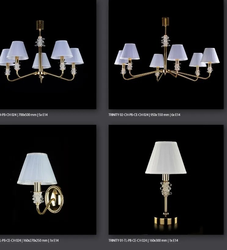 Veioza LUX design modern, Cristal Bohemia Exclusive TRINITY 01-TL